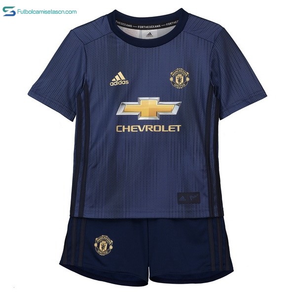 Camiseta Manchester United 3ª Niños 2018/19 Azul